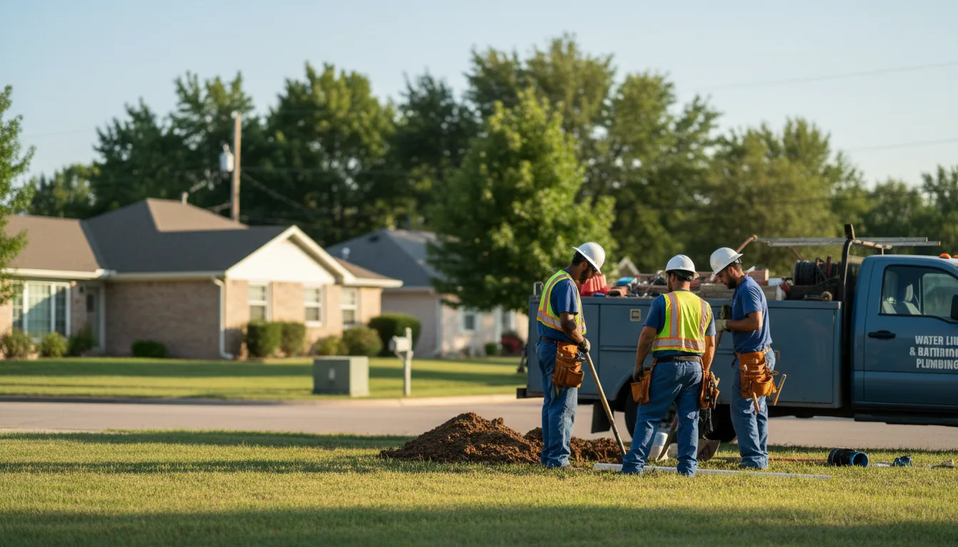 Residential water line and bathroom plumbing service in Barnes City, IA